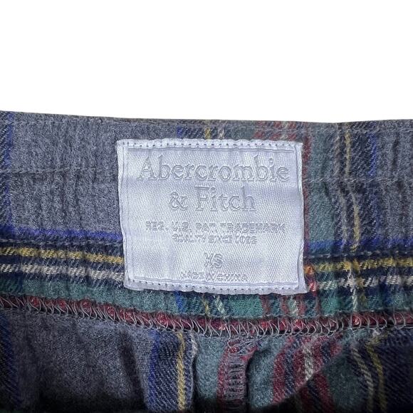 Y2K Abercrombie Plaid Flannel Pajama Pants XS Cozy Women's Lounge Soft Sleepwear - Picture 5 of 11